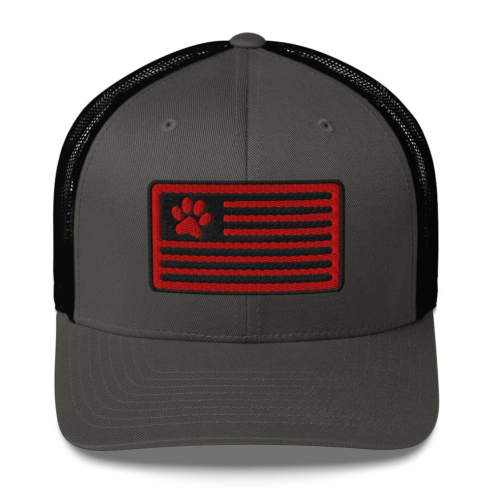 american flag trucker hat