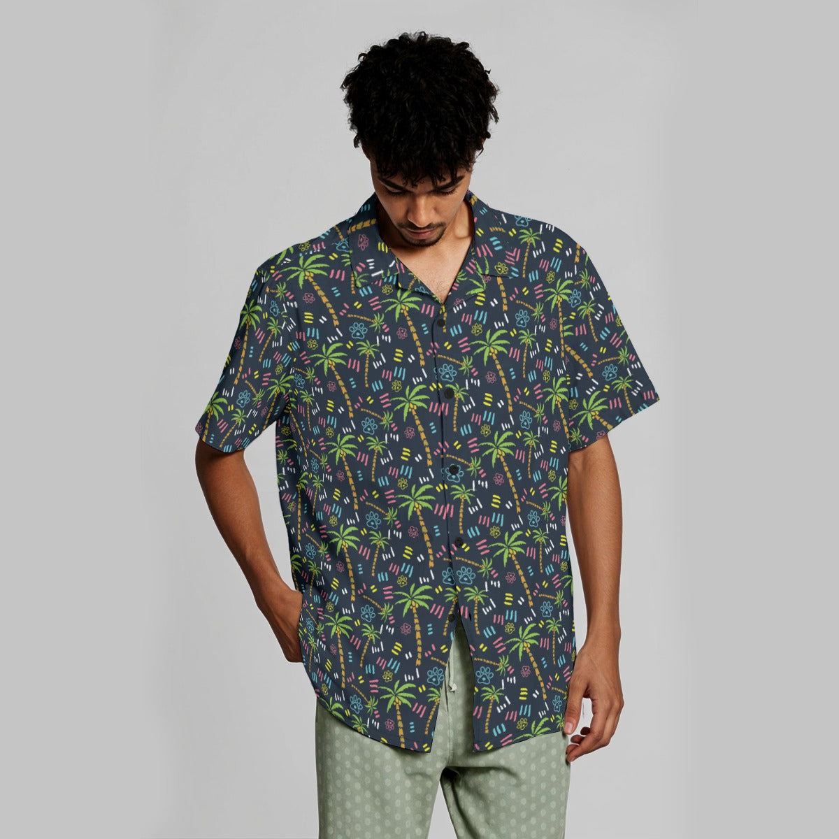 Matching human and pet hawaiian shirts
