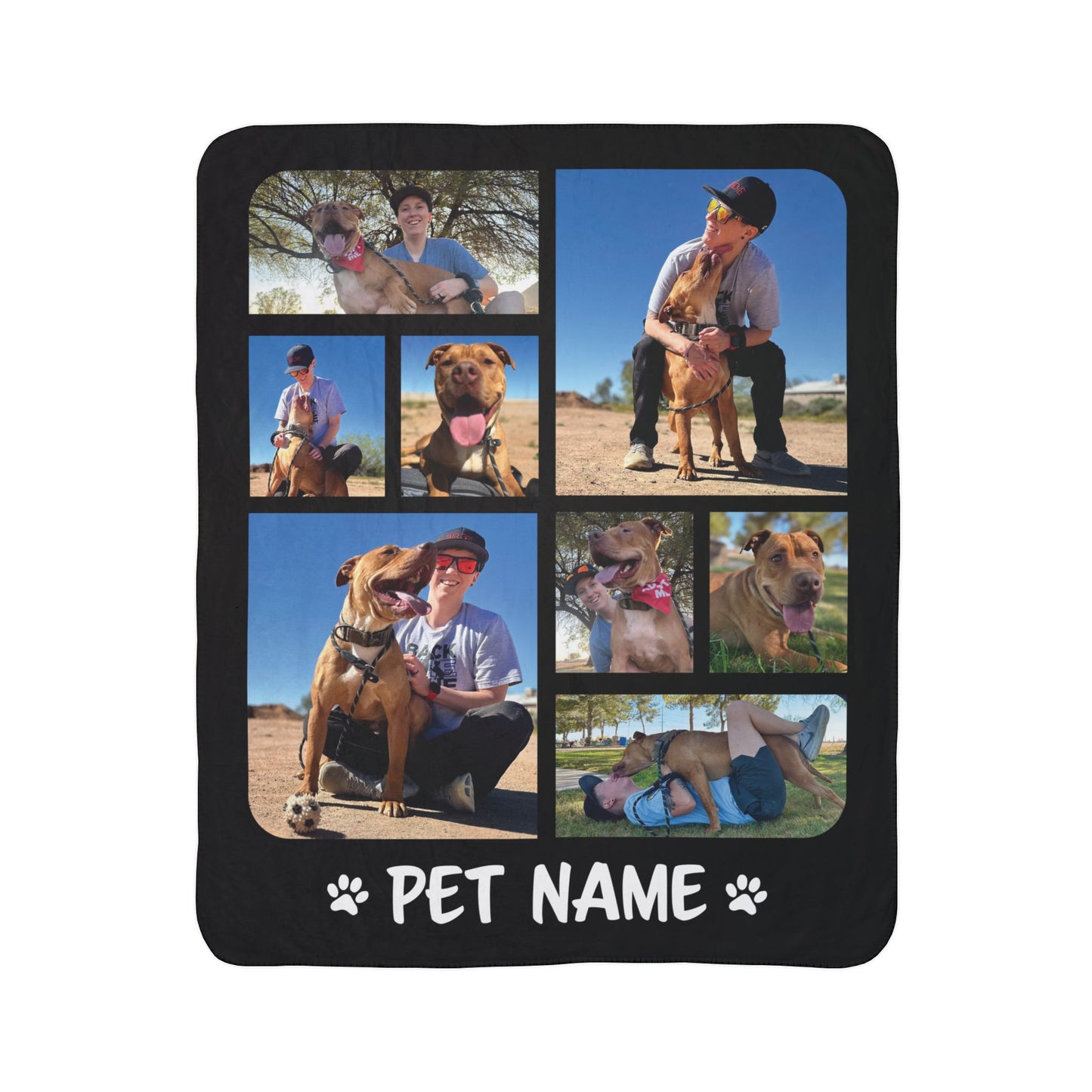 custom pet collage blanket