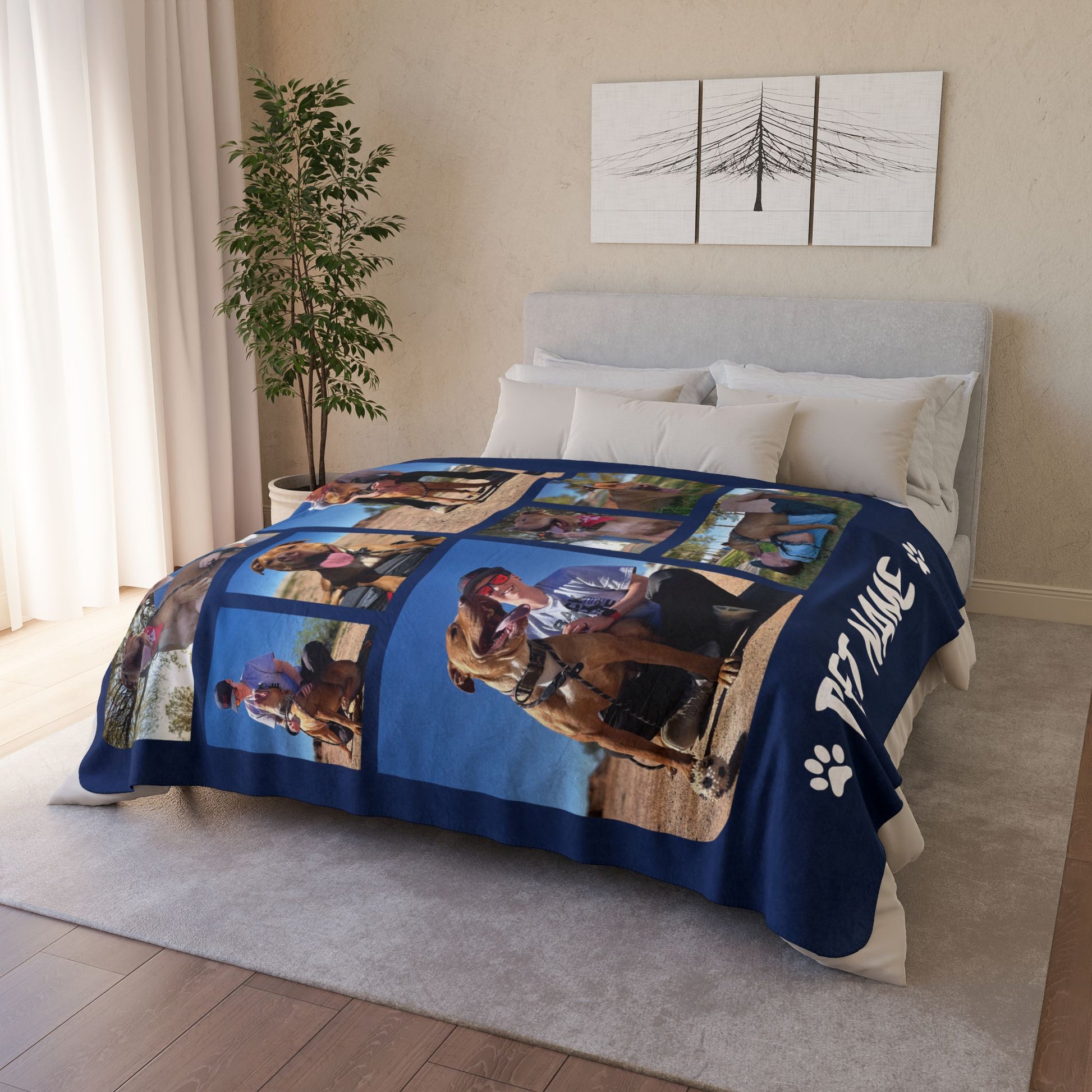custom collage pet blanket