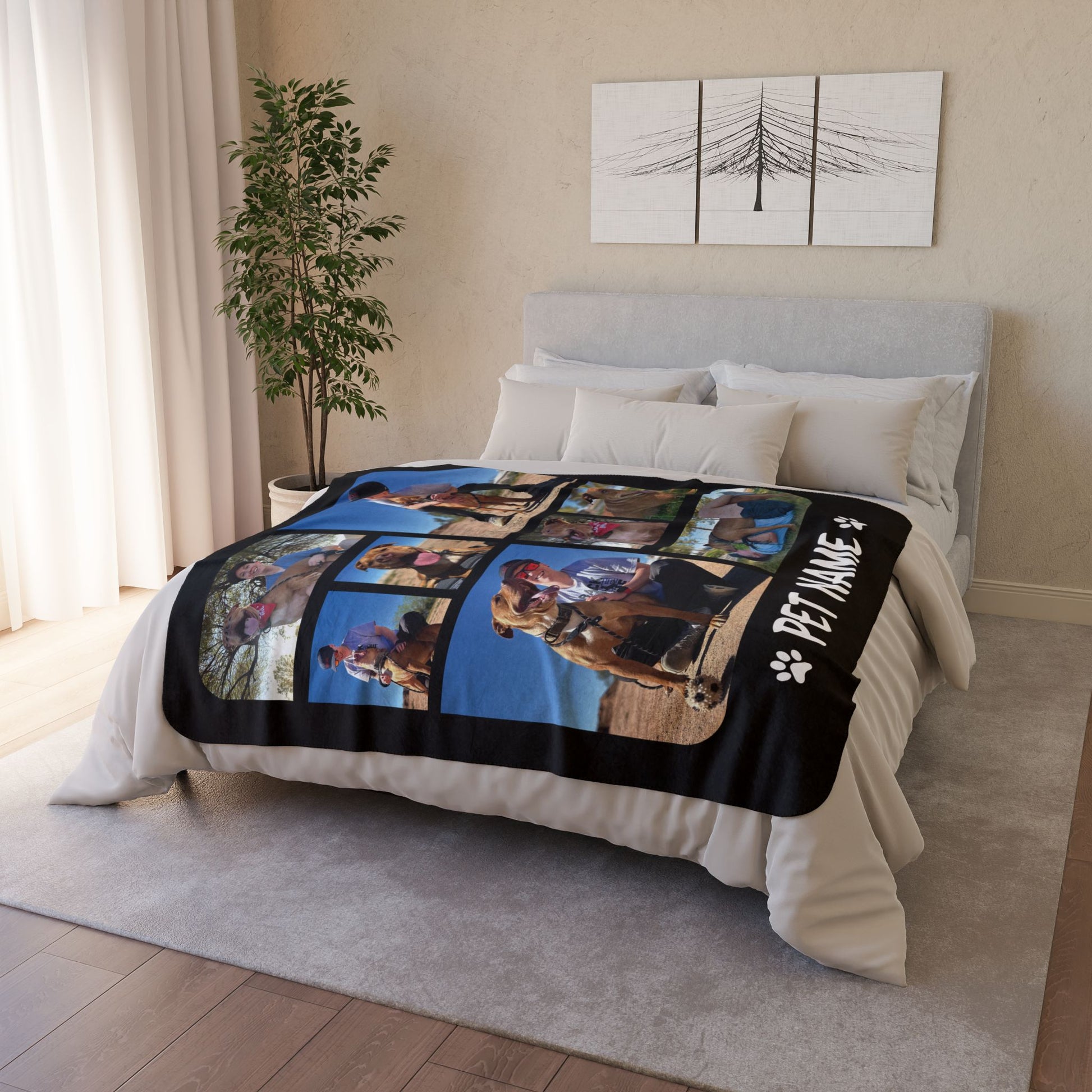 custom collage pet blanket