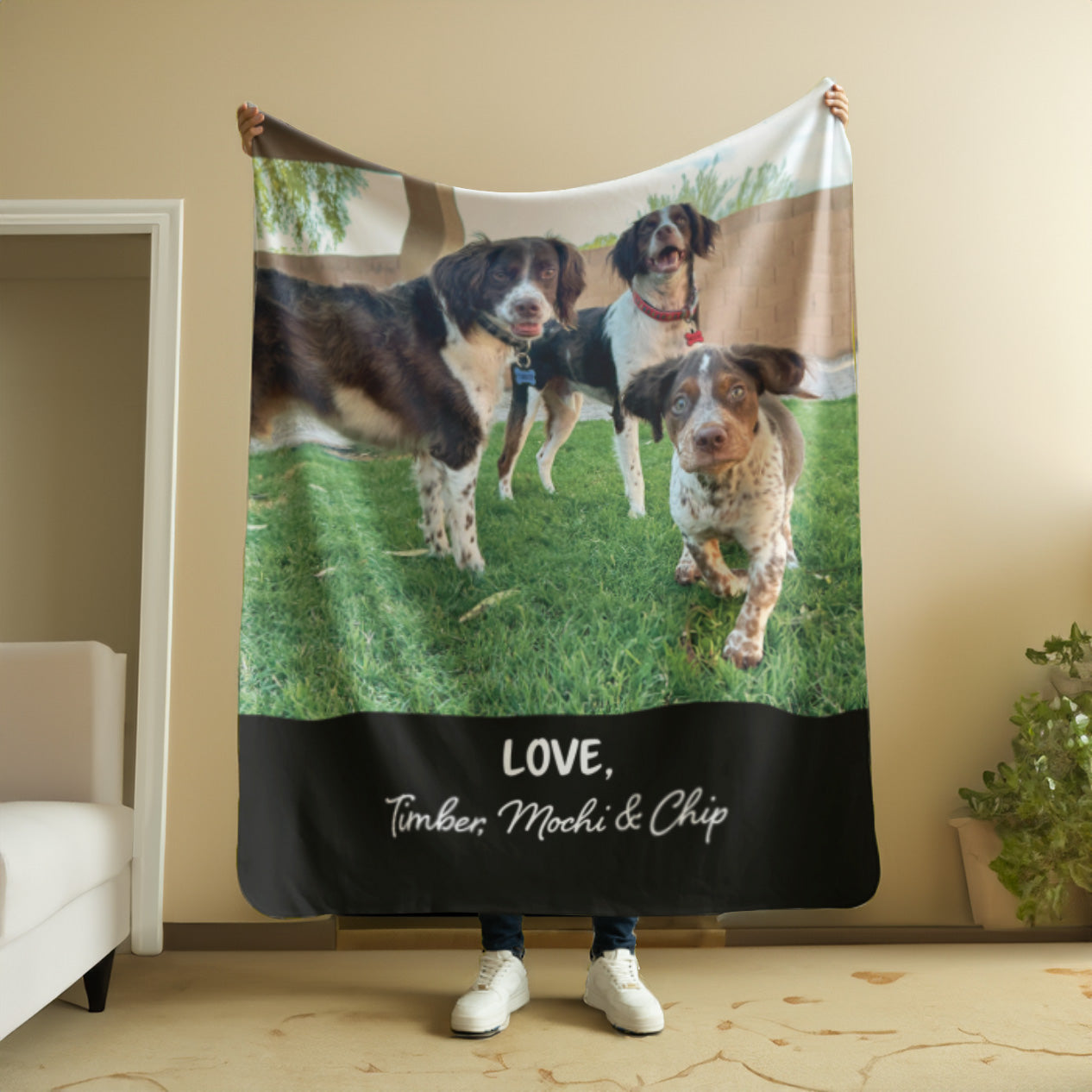 Custom dog blanket