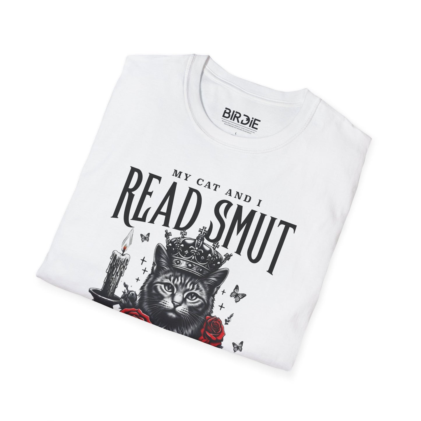 books and cat t shirt