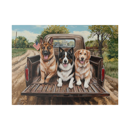 dog canvas wall decor