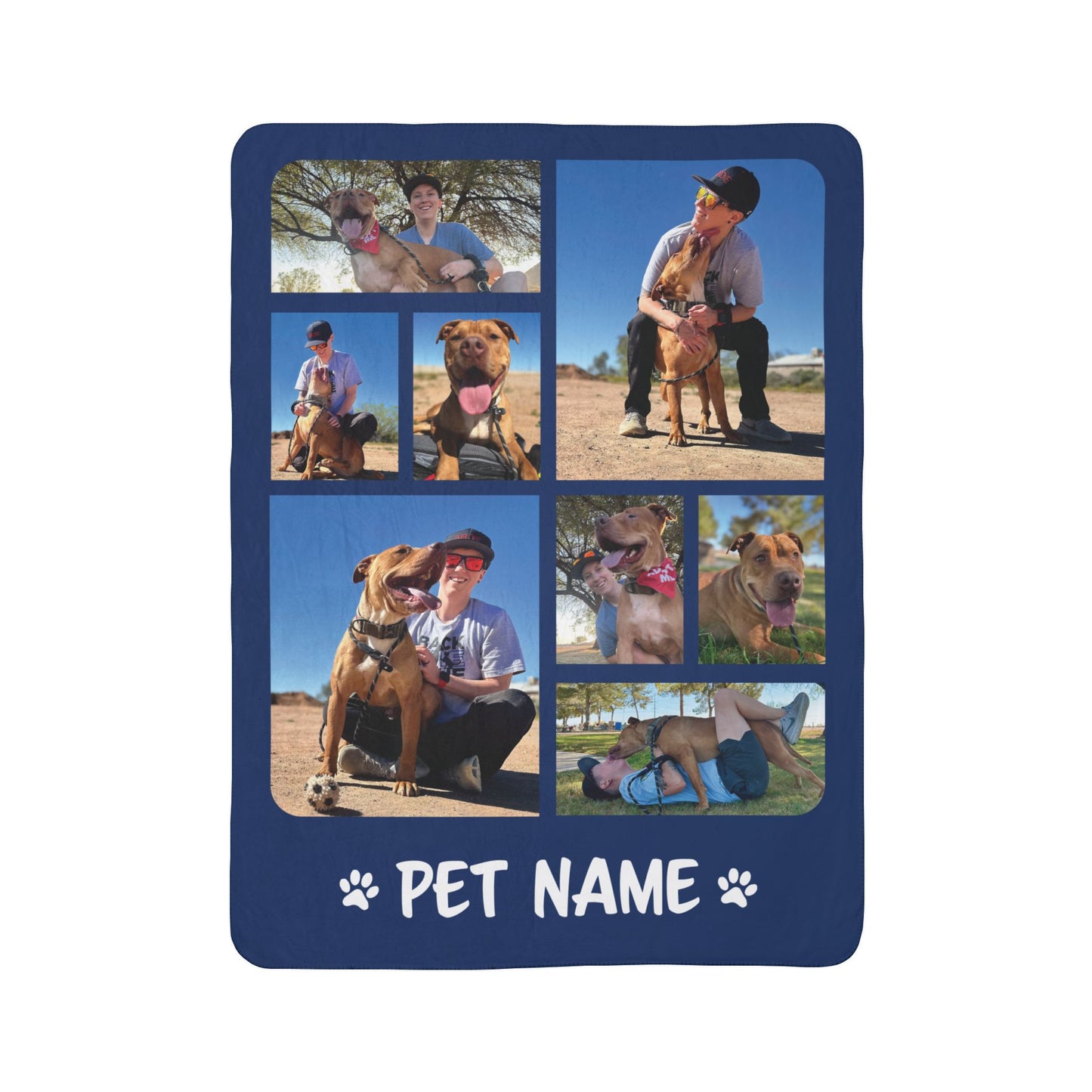 custom pet collage blanket