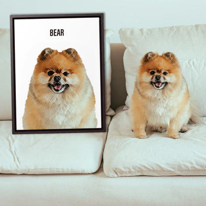 Modern 1 Pet Portrait Canvas Frame