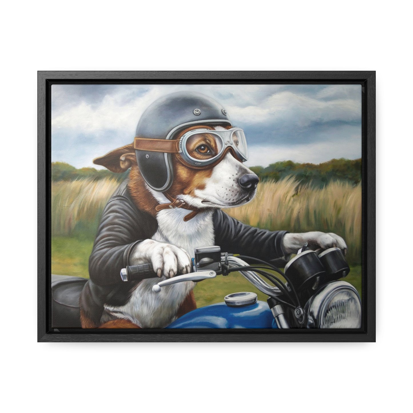 motorcycle wall decor, dog decor