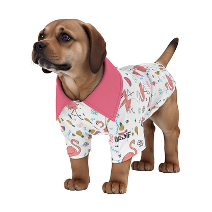 Matching human and pet hawaiian shirts