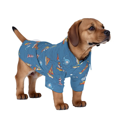 Matching human and pet hawaiian shirts