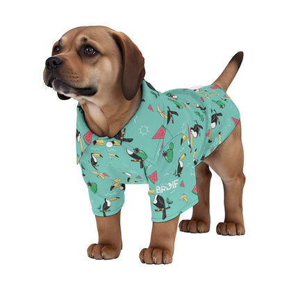 Matching human and pet hawaiian shirts