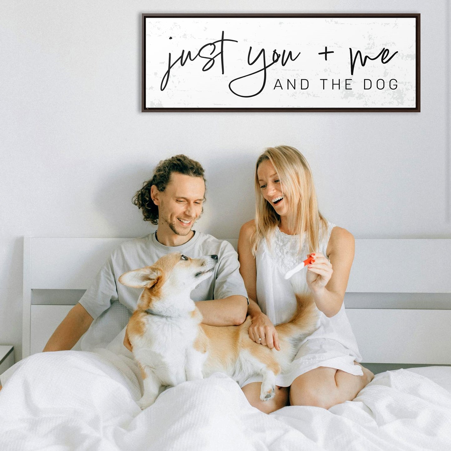 Just You + Me & The Dog Canvas Frame